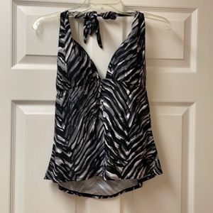 Animal print halter tankini. Great condition. Size 12.